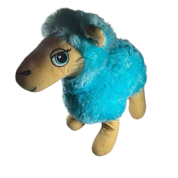 Blue Tan Plush Camel Stuffed Animal By Goffa International desert - Picture 3 of 7